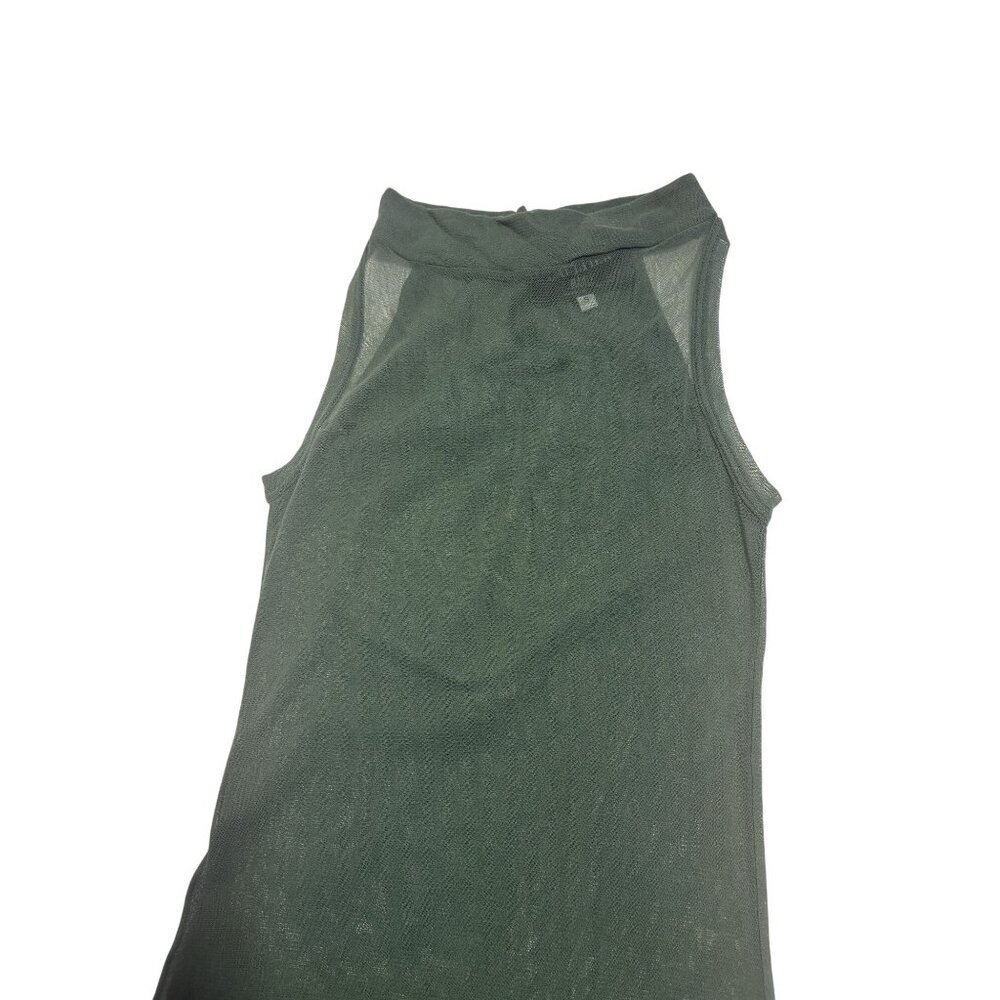 Jean Paul Gaultier Maille Vintage 1990s Mesh Maxi Dress in Green - Picture 2 of 7